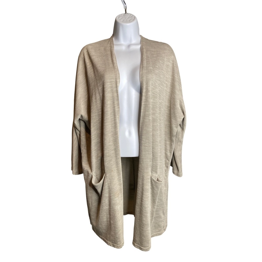 DONNI x ANTHROPOLOGIE Oatmeal Ribbed Kimono Cardigan Sweater One Size Cozy Chic